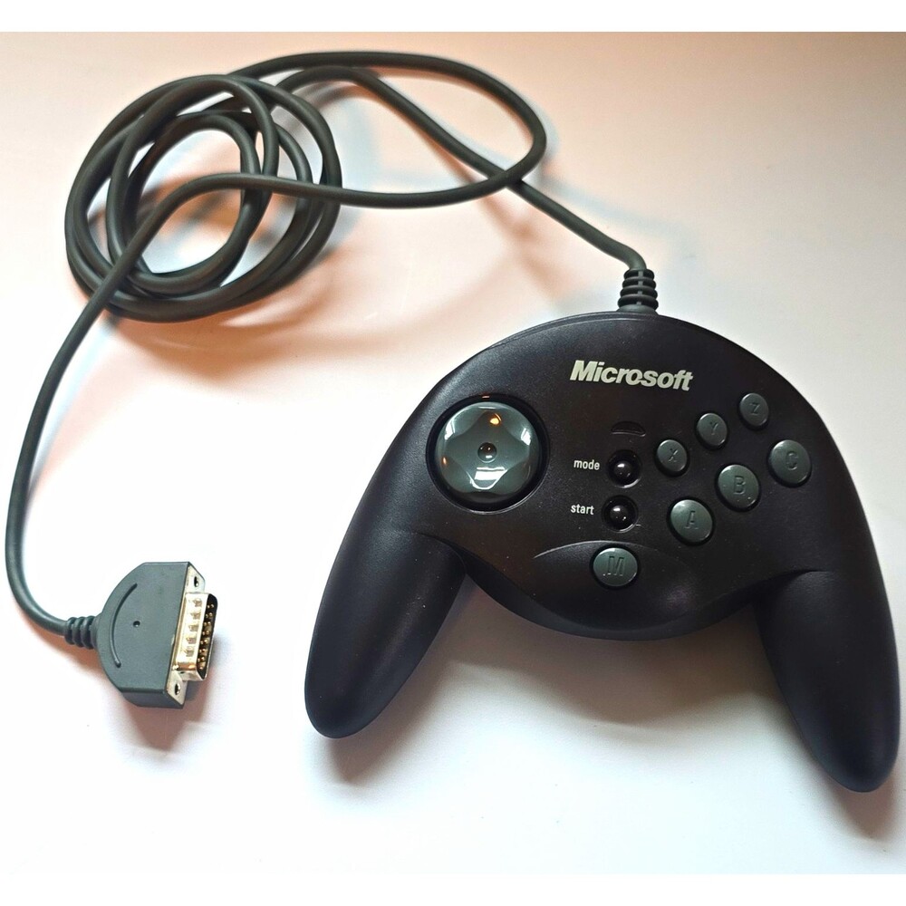 Microsoft PC Wired Gamepad w/ Built-In Trackball Serial RS-232 Black X08-58712